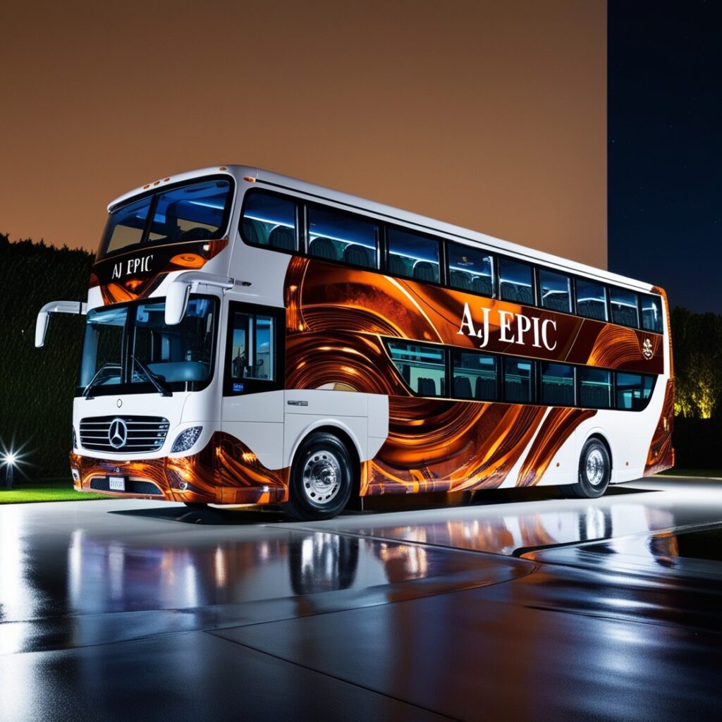 "Passengers relaxing in a spacious 50 seater bus during their journey"