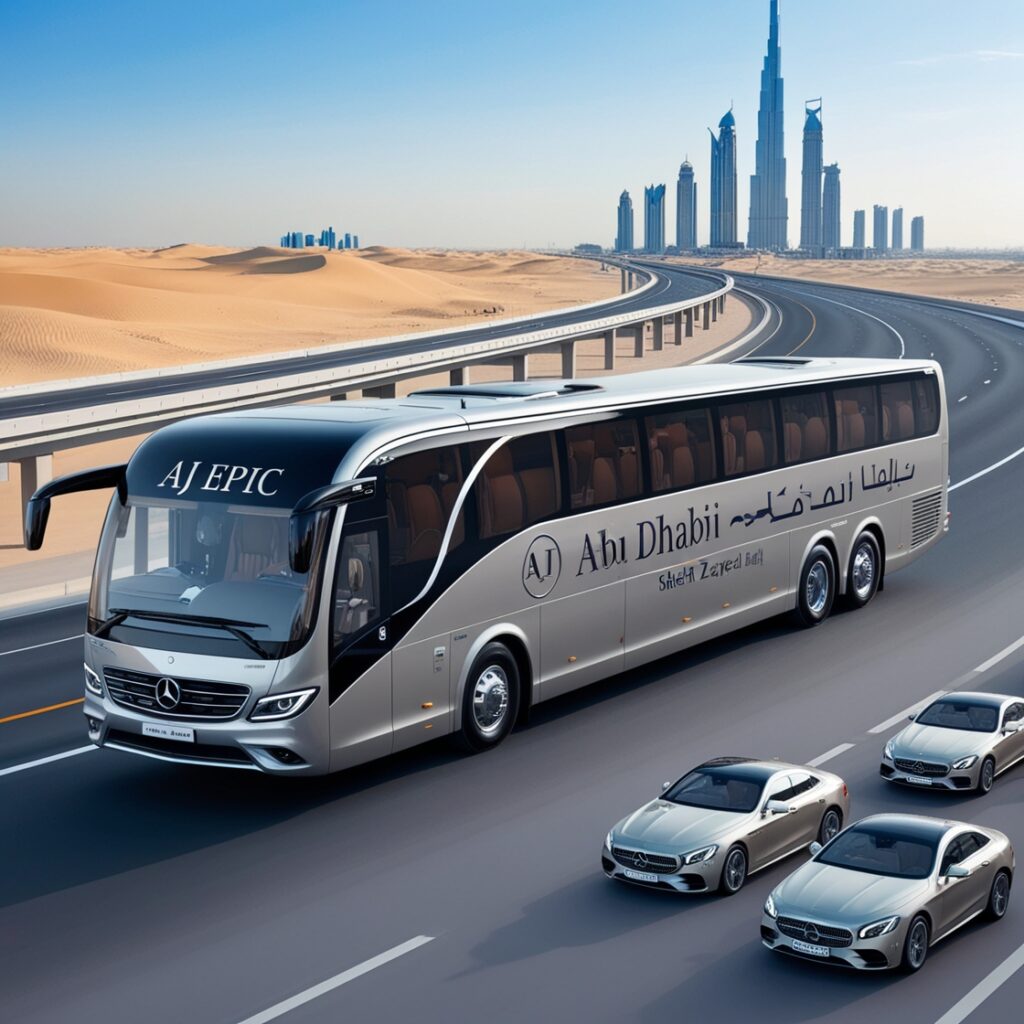 Luxury bus from Abu Dhabi to Dubai