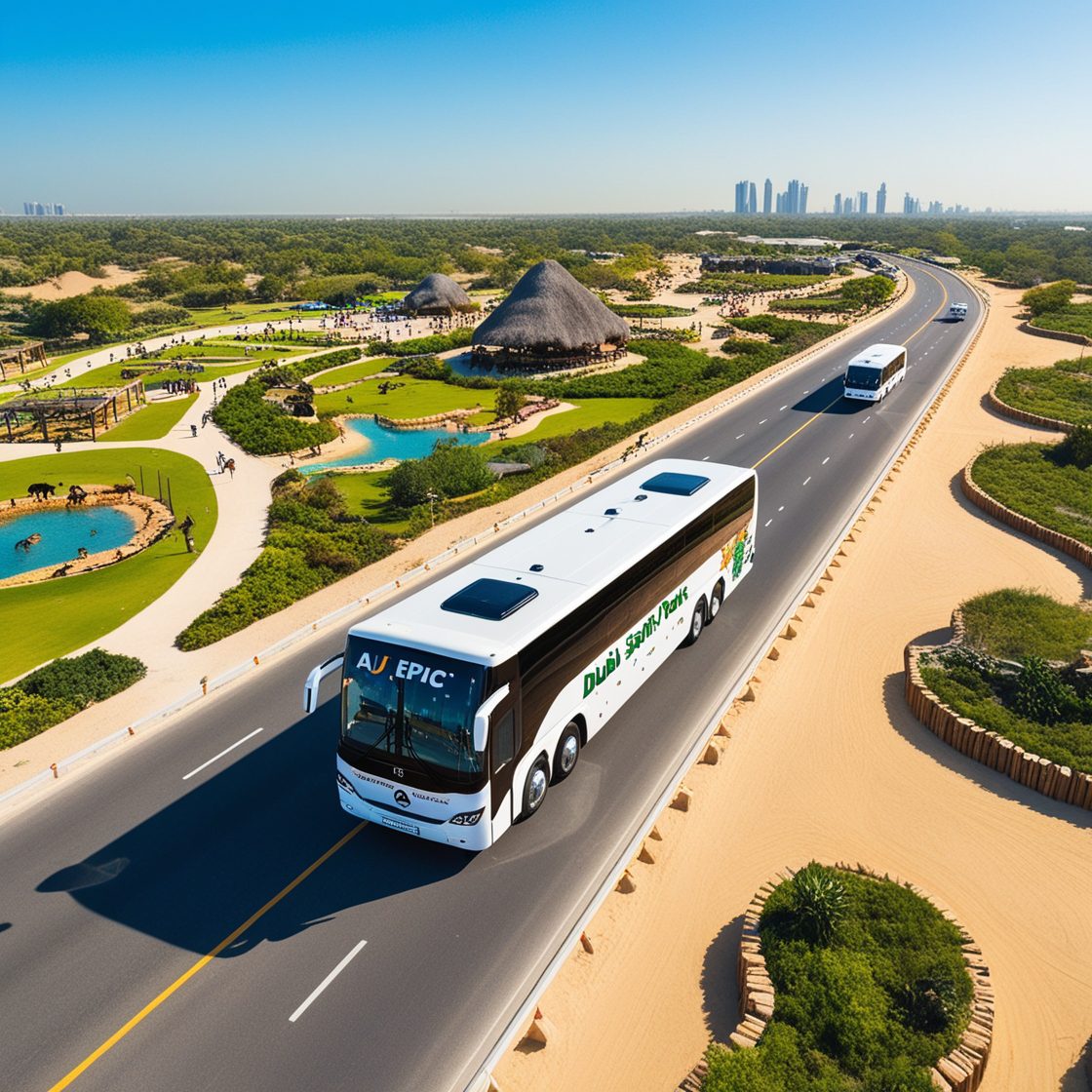 Bird show at Dubai Safari Park featuring exotic birds.