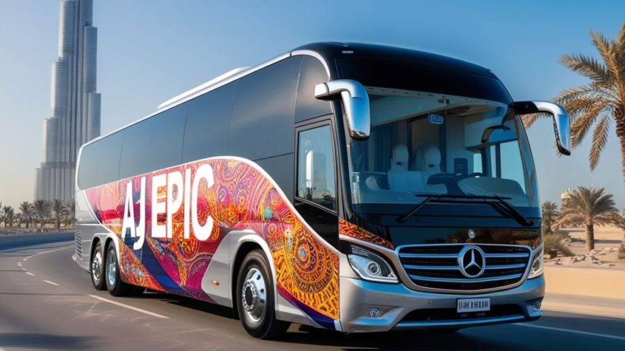 luxury bus rental services in Dubai