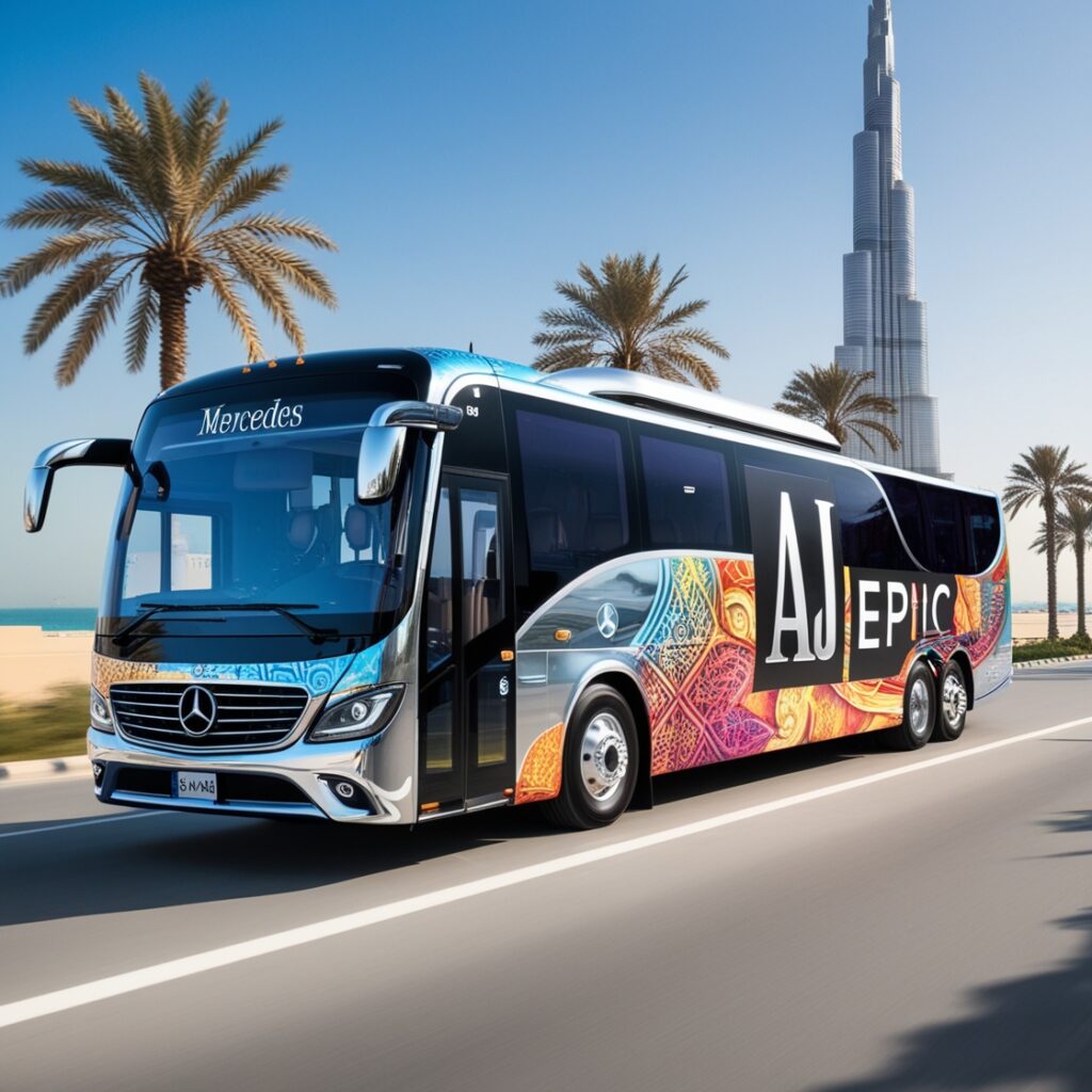 premium 50 seater bus rental in Dubai