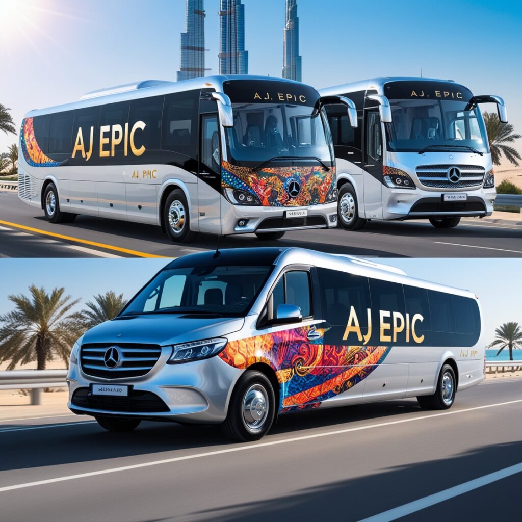 Luxury bus rentals for large groups in Dubai