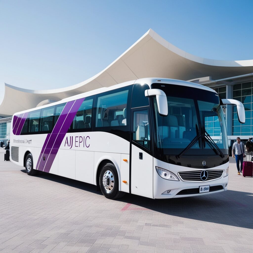 Comfortable bus rentals for airport transfers