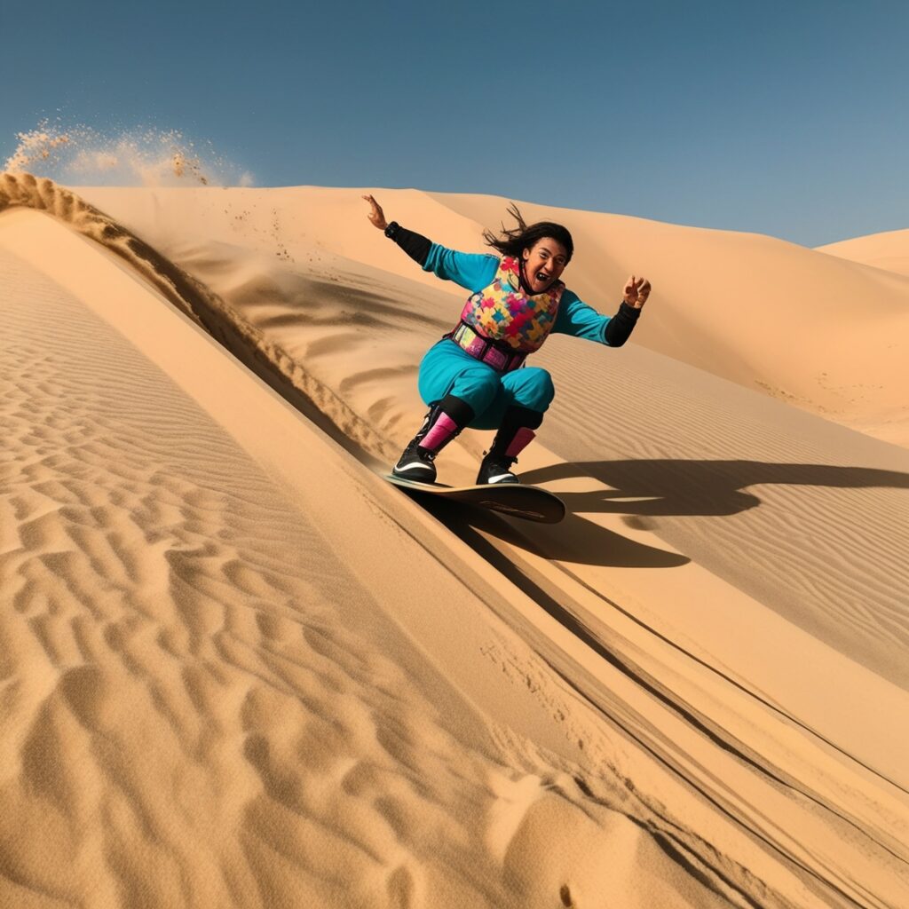 SAND BOARDING IN DESERT SAFARI DUBAI